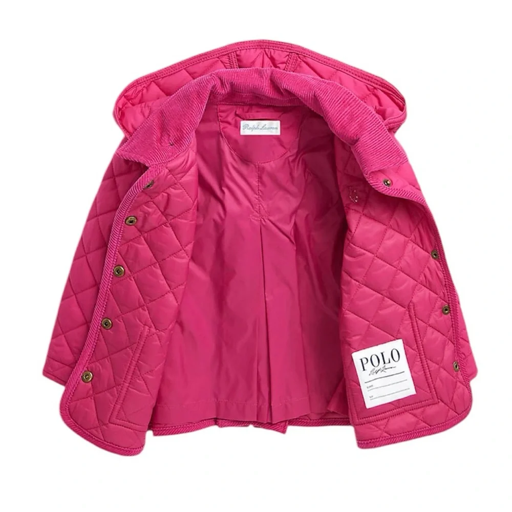 Ralph Lauren Baby Girls Quilted Water‎ Repellent Barn Jacket SIZE 9 MONTH
